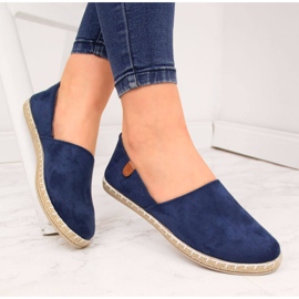 News Dámské espadrilky s průstřihy tmavě modrá NOVINKA námořnická modř 1
