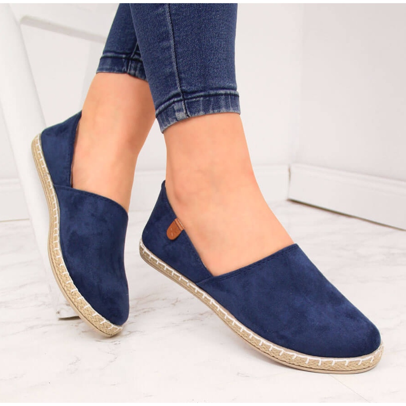 News Dámské espadrilky s průstřihy tmavě modrá NOVINKA námořnická modř 1