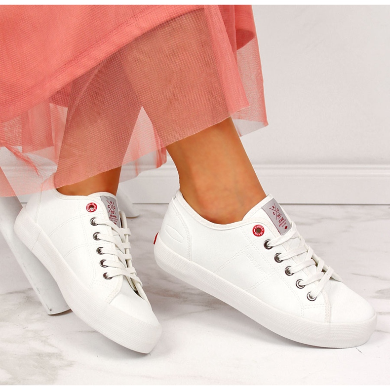 Dámské tenisky nízké eko kůže bílé Cross Jeans II2R4004C bílý 1