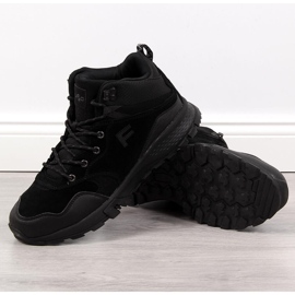 Černé kožené pánské turistické boty Filippo černá 1