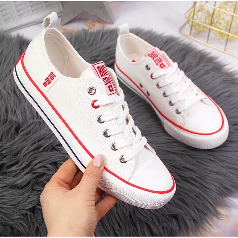 Textilní nízké tenisky bílé Big Star JJ274123 bílý 1