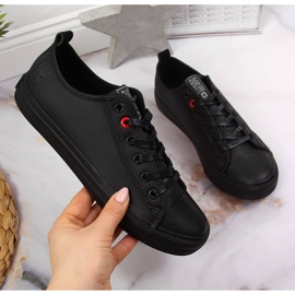 Nízká ekokůže celá černá Big Star JJ274006 2