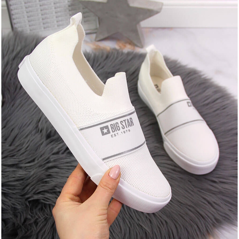 Nazouvejte bílé tenisky Big Star JJ274092 bílý 1