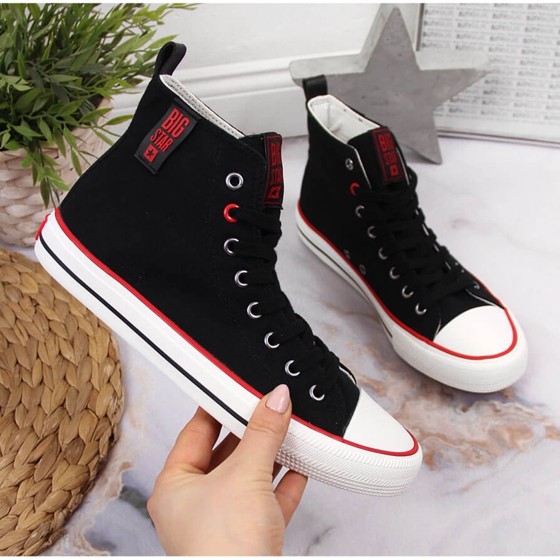 Černé textilní tenisky Big Star JJ274126 černá 1