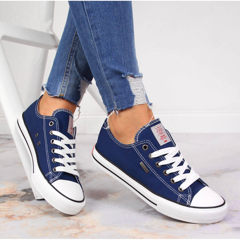 Tenisky Nízké tmavě modré Cross Jeans JJ2R4012C námořnická modrá 1