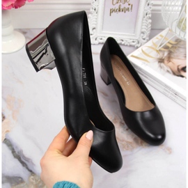 Lodičky na stříbrném bloku černé Sergio Leone černá 1 Lodičky na stříbrném bloku černé Sergio Leone černá 1