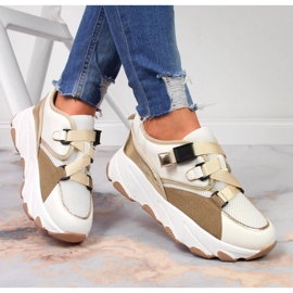 Dámské tenisky na krémové platformě Potocki vícebarevný 1