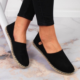 Černé dámské espadrilky Vinceza s výřezem černý 1