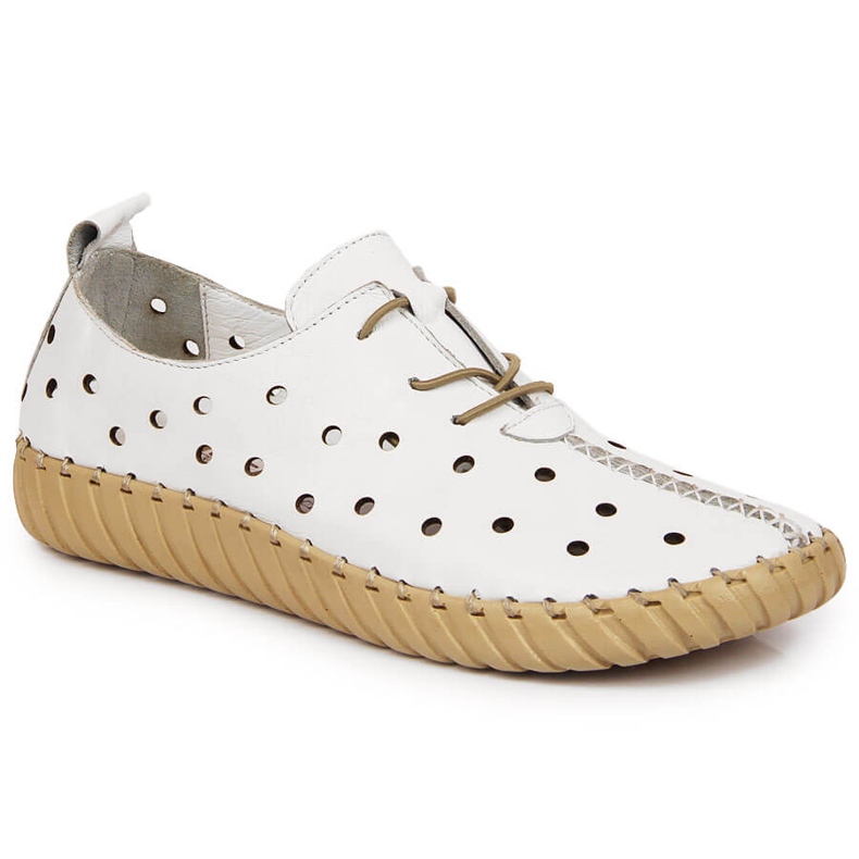 Bílé prolamované pohodlné boty Artiker bílý 1