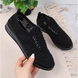 Černé krajkové dámské tenisky Artiker černá 1