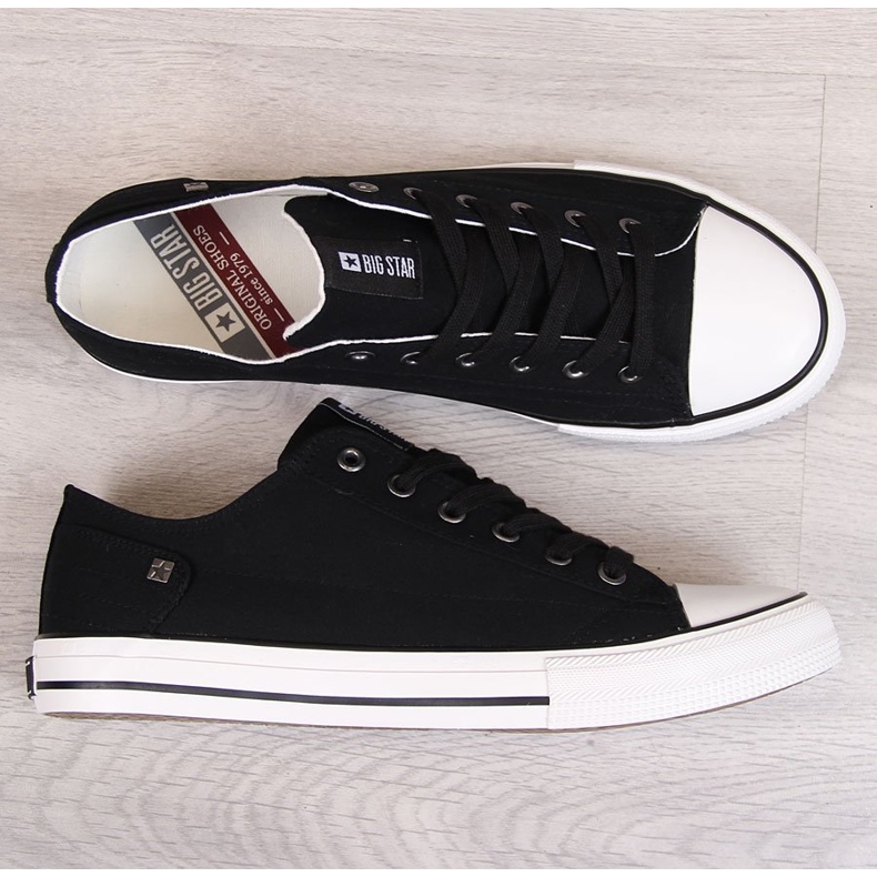 Pánské černé nízké tenisky Big Star DD174273 černá 1