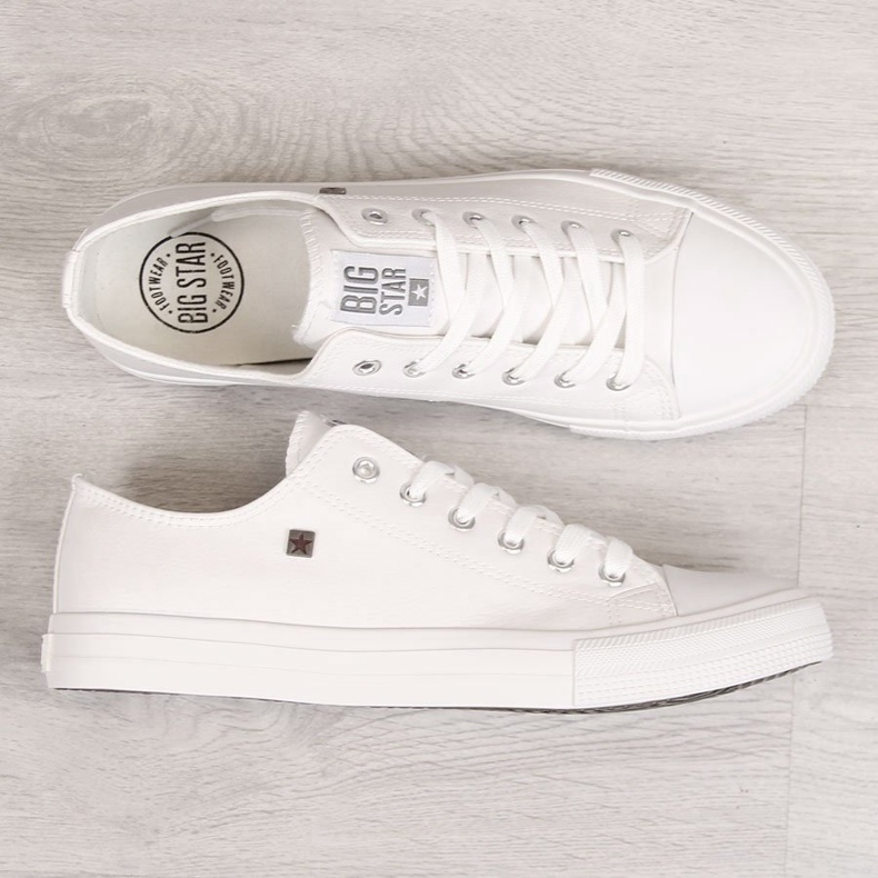 Pánské bílé tenisky z eko kůže Big Star V174347 bílý 1