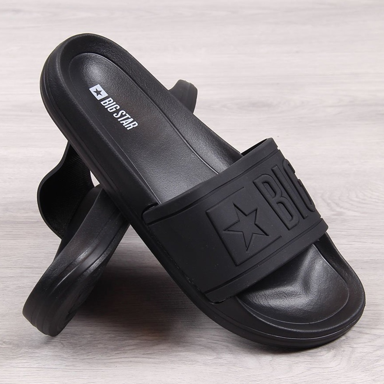 Dětské černé gumové plážové pantofle Big Star DD374157 černý 1