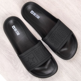 Dětské černé gumové plážové pantofle Big Star DD374157 černý 2