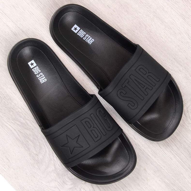 Dětské černé gumové plážové pantofle Big Star DD374157 černý 2