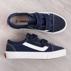 Dětské tenisky Atletico tmavě modré na suchý zip modrý 1 Dětské tenisky Atletico tmavě modré na suchý zip modrý 1