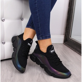 Black Big Star FF274A053 černé benzínové sportovní boty pro ženy černá 1