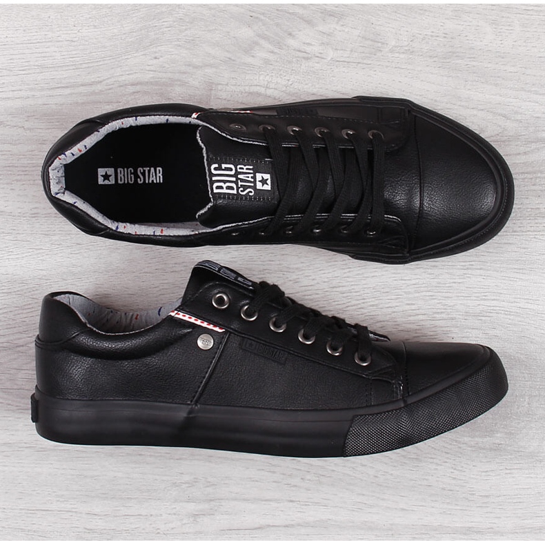Pánské nízké eko kůže černá Big Star GG174029 1