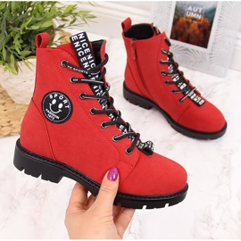 Zateplovací dívčí dělnice Red Vinceza červený 1