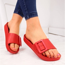 Dámské červené pěnové plážové pantofle Big Star FF274A385 1 Dámské červené pěnové plážové pantofle Big Star FF274A385 1