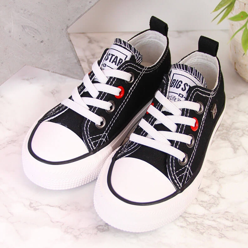 Dětské tenisky nízké černé Big Star HH374090 bílý černá 2