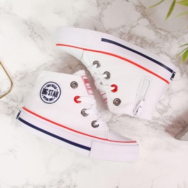 Dětské bílé tenisky na zip Big Star HH374083 bílý 2
