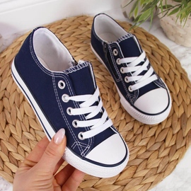 Dětské nízké tenisky Atletico v tmavě modré barvě modrý 1 Dětské nízké tenisky Atletico v tmavě modré barvě modrý 1