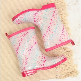 T.Sokolski Dívčí galoše s bílými hvězdami T. Sokolski růžový vícebarevný 2