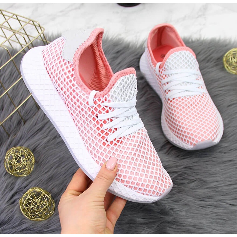 Růžové běžecké boty American Club růžový 2