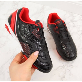 Černočervená dětská turfová sportovní obuv American Club černá červená černá 1