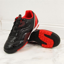 Černočervená dětská turfová sportovní obuv American Club černá červená černá 2