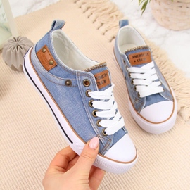 American Club modré džínové modré dětské tenisky modrý 1