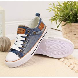 Dětské nízké tenisky American Club v tmavě modré barvě modrý 2