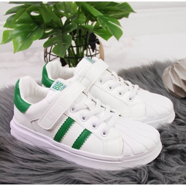 Bílé dětské sportovní boty na suchý zip Big Star GG374019 bílý 2