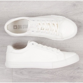 Pánské nízké bílé eko kůže Big Star II174028 bílý 1