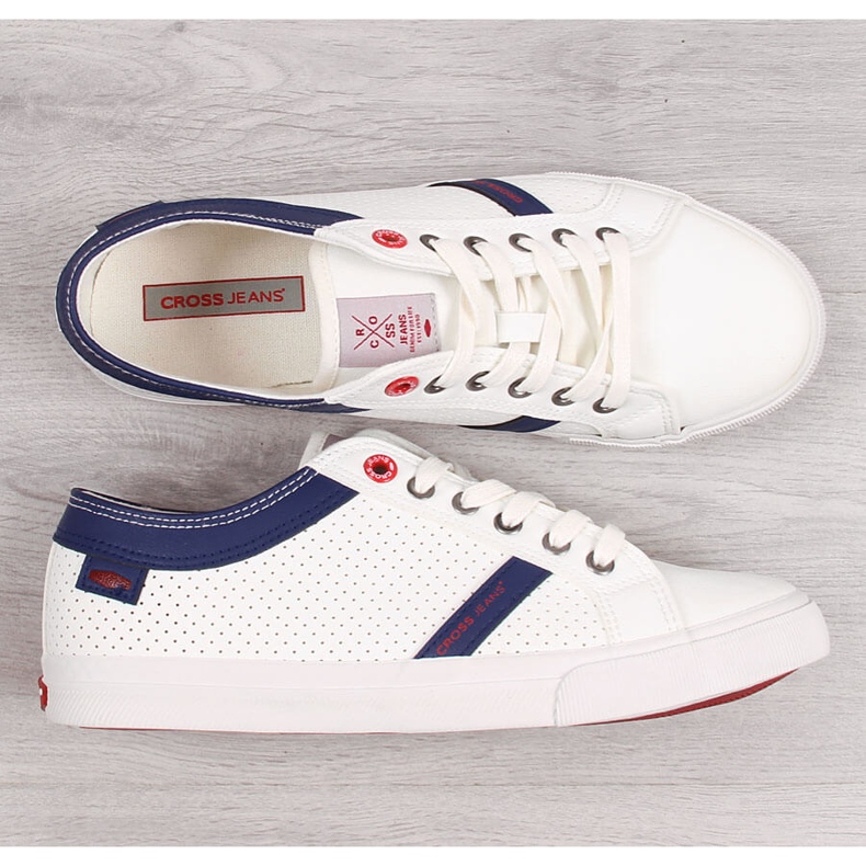 Pánské nízké tenisky z eko kůže bílé barvy Cross Jeans II1R4005C bílý 1
