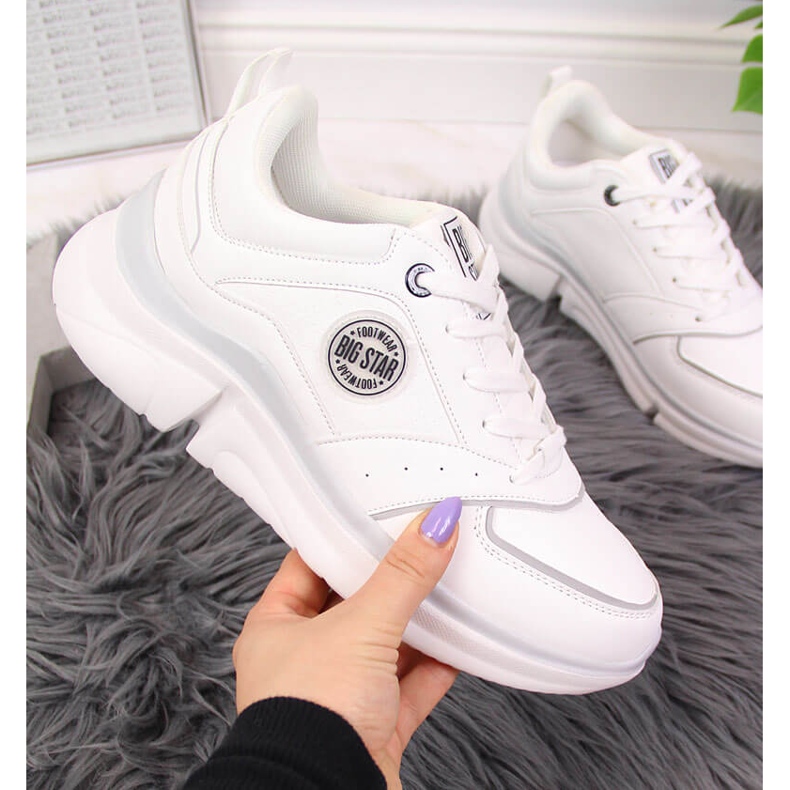 Dámská sportovní obuv na bílé platformě Big Star II274314 bílý 2