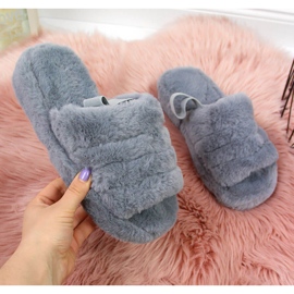 Šedé dámské pantofle Seastar domácí šedé šedá 2 Šedé dámské pantofle Seastar domácí šedé šedá 2