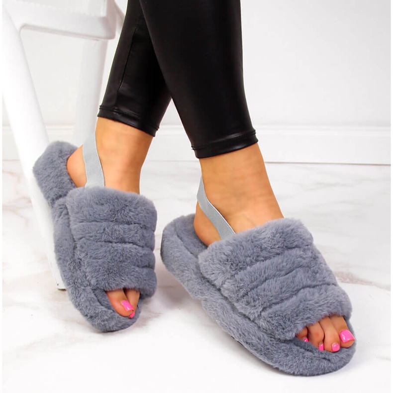 Šedé dámské pantofle Seastar domácí šedé šedá 1 Šedé dámské pantofle Seastar domácí šedé šedá 1