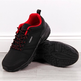 Černočervené nepromokavé trekové sportovní boty DK černá 1