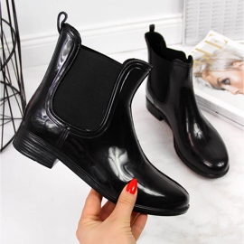 Dámské galoše černé lakované boty Jodhpur T.Sokolski černá 2