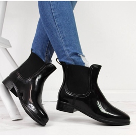 Dámské galoše černé lakované boty Jodhpur T.Sokolski černá 1