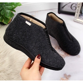 Dámské domácí pantofle, zateplené na zip, šedé Cloxx šedá 2