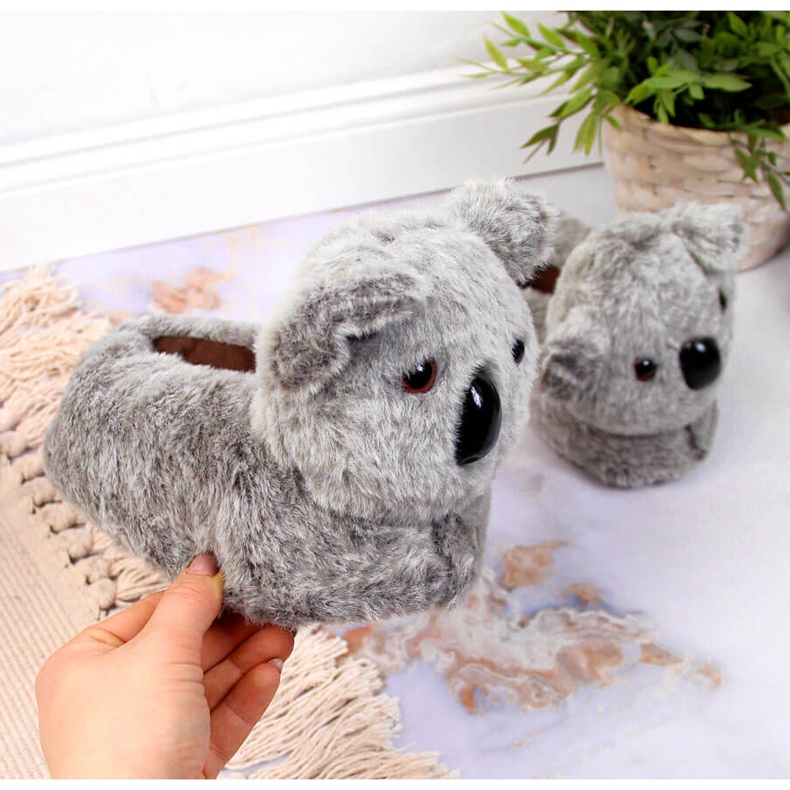 Dětské pantofle domácí mazlíčci koala šedá 1