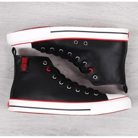 Pánské vysoké tenisky z černé eko kůže Big Star JJ174070 černá 2