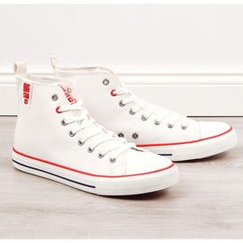 Bílé pánské vysoké tenisky z ekokůže Big Star JJ174071 bílý 1