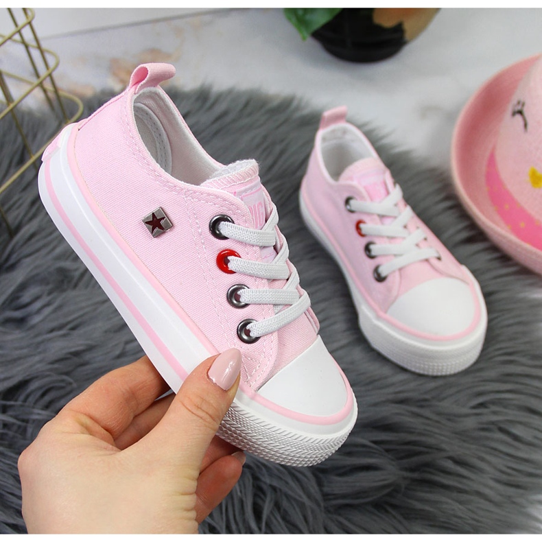 Dívčí tenisky s růžovými gumičkami Big Star HH374093 1