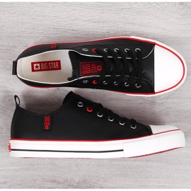 Pánské nízké černé tenisky z ekokůže Big Star JJ174068 černá 2