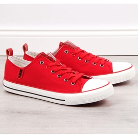 Červené pánské nízké tenisky, textilní Big Star JJ174063 červený 1