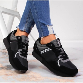 Černé kožené sportovní boty Big Star JJ274284 černá 1